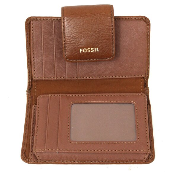 FOSSIL BI-FOLD WALLET COGNAC BROWN LEATHER - GREAT CONDITION - Picture 6 of 6